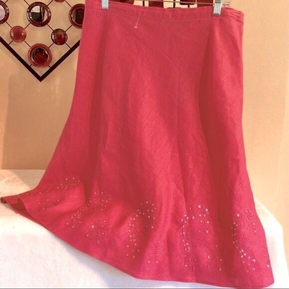 Autograph Pink A-Line Skirt - Picture 2 of 9
